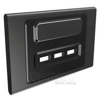 USB Charging Station | Clipsal Iconic STYL Switch Cover Plate Silver Shadow | S3043USBC-SH