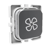 Clipsal Iconic S40APBF-SH | Iconic Fan Push Button Assembly | Styl Silver Shadow | Single Buy