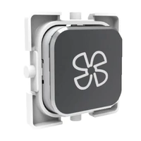 Clipsal Iconic S40APBF-SH | Iconic Fan Push Button Assembly | Styl Silver Shadow | Single Buy