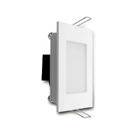 SAL S9311-WH | BROOM 3W LED Recessed Square Wall Light | White