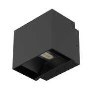 SAL S9320WW-BK | CUBE II 10W Up/Down LED Wall Light 3000K | Black