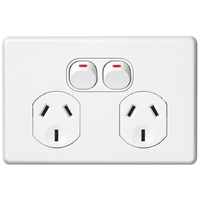 Clipsal SC2025BK | Double power point GPO 10Amp 250v Black (Slimline Series)