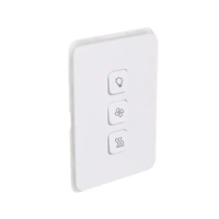Clipsal Iconic SD-3043VA-HFL-VW | 3 Gang complete switch 10Amp with Heat, Fan, Light Dolly (3 GANG)