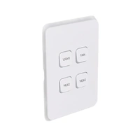 Clipsal Iconic SD-3044VA-2HFL-TXT-VW | 4 Gang complete switch 10A with Heat(2)/Fan/Light Dolly Text