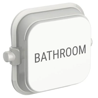 Clipsal Iconic SD-BATHROOM-TEXT-VW | Custom Engraved Bathroom Text Dolly Rocker | Vivid White