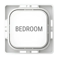 Clipsal Iconic SD-BEDROOM-TEXT-PB-VW | Custom Engraved Bedroom Text Push Button Dolly | Vivid White