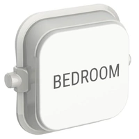 Clipsal Iconic SD-BEDROOM-TEXT-VW | Custom Engraved Bedroom Text Dolly Rocker | Vivid White