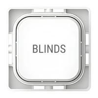 Clipsal Iconic SD-BLINDS-TEXT-PB-VW | Custom Engraved Blinds Text Push Button Dolly | Vivid White