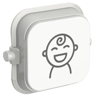 Clipsal Iconic SD-Baby-VW | Custom Engraved Baby Pictogram Rocker | Vivid White