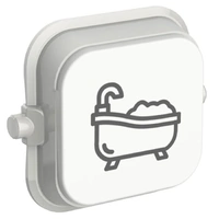 Clipsal Iconic SD-Bath-VW | Custom Engraved Bath Pictogram Rocker | Vivid White