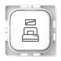 Clipsal Iconic SD-Bedroom-PB-VW | Custom Engraved Bedroom Pictogram Push Button Dolly | Vivid White