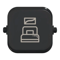 Clipsal Iconic SD-Bedroom-XB | Custom Engraved Bedroom Dolly Pictogram Rocker | Extra Black