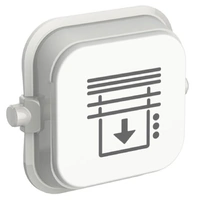 Clipsal Iconic SD-Blinds-Down-VW | Custom Engraved Blinds Down Pictogram Rocker | Vivid White