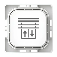 Clipsal Iconic SD-Blinds-PB-VW | Custom Engraved Blinds Pictogram Push Button Dolly | Vivid White