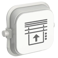 Clipsal Iconic SD-Blinds-Up-VW | Custom Engraved Blinds Up Pictogram Rocker | Vivid White