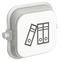 Clipsal Iconic SD-Books-VW | Custom Engraved Books Pictogram Rocker | Vivid White