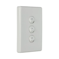 Clipsal SD-C2033VA-HFL-WE | Classic Series 3 Gang Complete Switch 10A with Heat, Fan, Light Dolly | White