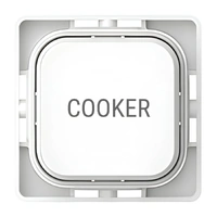 Clipsal Iconic SD-COOKER-TEXT-PB-VW | Custom Engraved Cooker Text Push Button Dolly | Vivid White