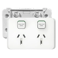 Clipsal Iconic CUSTOM-3025-VW | Custom Engraved Double Power Point GPO 10 Amp | Vivid White