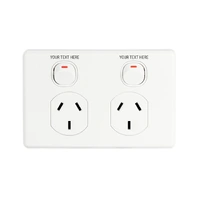 Clipsal Classic CUSTOM-C2025-VW | Custom Engraved Double Power Point GPO 10 Amp | Vivid White