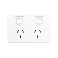 NLS SD-CUSTOM-NLS30500 | Custom Engraved Double Power Point 10Amp Classic Style | White