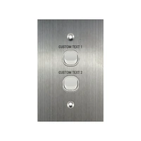 Connected Switch Gear SD-CUSTOM-SS-LS102V | Custom Engraved 2 Gang Light Switch | Stainless Steel