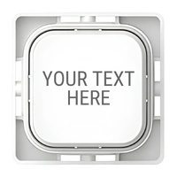 Clipsal Iconic SD-CUSTOM-TEXT-PB-VW | Design Your Own Custom Engraved Text Push Button Dolly | Vivid White