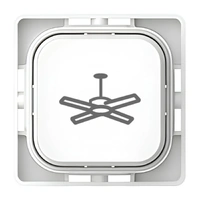 Clipsal Iconic SD-Ceiling-Fan-PB-VW | Custom Engraved Ceiling Fan Pictogram Push Button Dolly | Vivid White