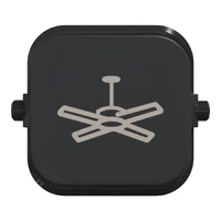 Clipsal Iconic SD-Ceiling-Fan-XB | Custom Engraved Ceiling Fan Dolly Pictogram Rocker | Extra Black