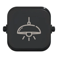 Clipsal Iconic SD-Ceiling-Light-XB | Custom Engraved Ceiling Light Dolly Pictogram Rocker | Extra Black