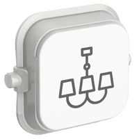 Clipsal Iconic SD-Chandelier-VW | Custom Engraved Chandelier Pictogram Rocker | Vivid White