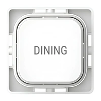 Clipsal Iconic SD-DINING-TEXT-PB-VW | Custom Engraved Dining Text Push Button Dolly | Vivid White