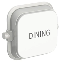 Clipsal Iconic SD-DINING-TEXT-VW | Custom Engraved Dining Text Dolly Rocker | Vivid White