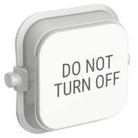 Clipsal Iconic SD-DO-NOT-TURN-OFF-VW | Custom Engraved Do Not Turn Off Text Dolly Rocker | Vivid White