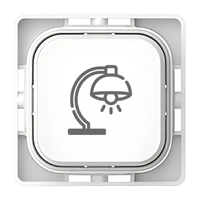 Clipsal Iconic SD-Desk-Lamp-PB-VW | Custom Engraved Desk Lamp Pictogram Push Button Dolly | Vivid White