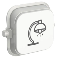 Clipsal Iconic SD-Desk-Lamp-VW | Custom Engraved Desk Lamp Dolly Pictogram Rocker | Vivid White