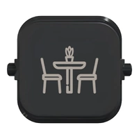 Clipsal Iconic SD-Dining-XB | Custom Engraved Dining Dolly Pictogram Rocker | Extra Black