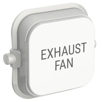 Clipsal Iconic SD-EXHAUST-FAN-TEXT-VW | Custom Engraved Exhaust Fan Text Dolly Rocker | Vivid White