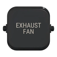 Clipsal Iconic SD-EXHAUST-FAN-TEXT-XB | Custom Engraved Exhaust Fan Text Dolly Rocker | Extra Black