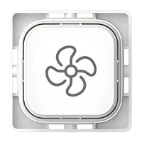 Clipsal Iconic SD-Exhaust-Fan-PB-VW | Custom Engraved Exhaust Fan Pictogram Push Button Dolly | Vivid White