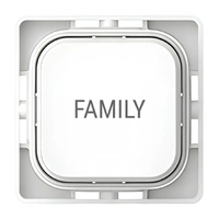Clipsal Iconic SD-FAMILY-TEXT-PB-VW | Custom Engraved Family Text Push Button Dolly | Vivid White