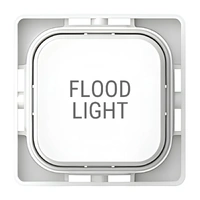 Clipsal Iconic SD-FLOODLIGHT-TEXT-PB-VW | Custom Engraved Floodlight Text Push Button Dolly | Vivid White