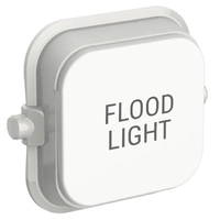 Clipsal Iconic SD-FLOODLIGHT-TEXT-VW | Custom Engraved Floodlight Text Dolly Rocker | Vivid White