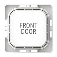 Clipsal Iconic SD-FRONT-DOOR-TEXT-PB-VW | Custom Engraved Front Door Text Push Button Dolly | Vivid White