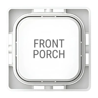 Clipsal Iconic SD-FRONT-PORCH-TEXT-PB-VW | Custom Engraved Porch Text Push Button Dolly | Vivid White