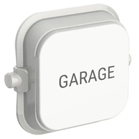 Clipsal Iconic SD-GARAGE-TEXT-VW | Custom Engraved Garage Text Dolly Rocker | Vivid White