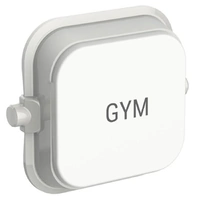 Clipsal Iconic SD-GYM-TEXT-VW | Custom Engraved Gym Text Dolly Rocker | Vivid White
