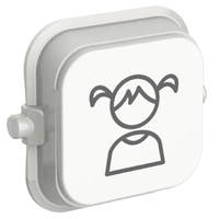 Clipsal Iconic SD-Girl-VW | Custom Engraved Girl Pictogram Rocker | Vivid White