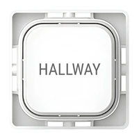 Clipsal Iconic SD-HALLWAY-TEXT-PB-VW | Custom Engraved Hallway Text Push Button Dolly | Vivid White