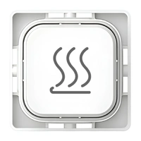 Clipsal Iconic SD-Heat-PB-VW | Custom Engraved Heat Pictogram Push Button Dolly | Vivid White